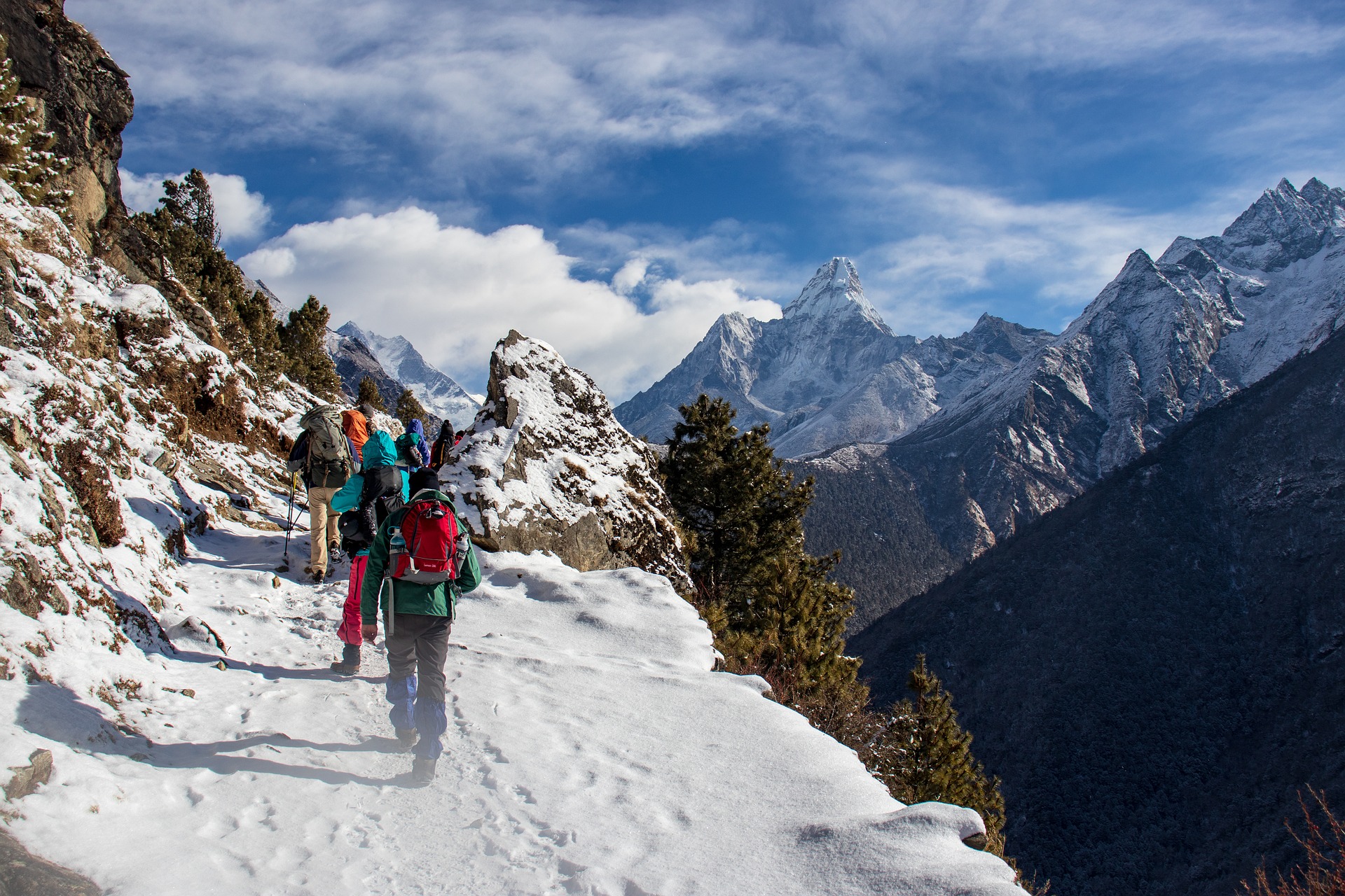 Trekking through the Himalayas